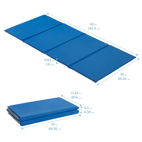 Tapis de repos pliables, serviettes de sieste pour enfants, 4 plis, 5/8 po d'épaisseur, paq./5