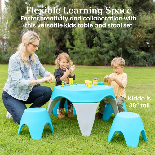 Ayana Table and Stool Set, Kids Furniture, 5-Piece