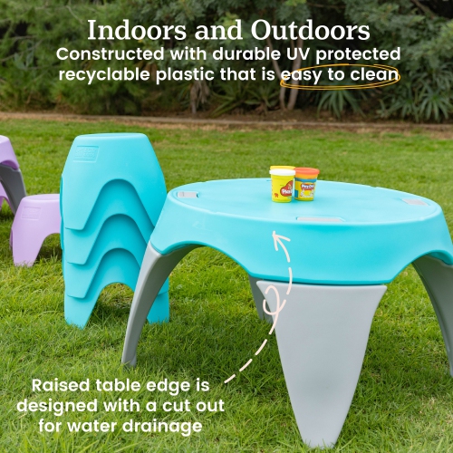 Ayana Table and Stool Set, Kids Furniture, 5-Piece