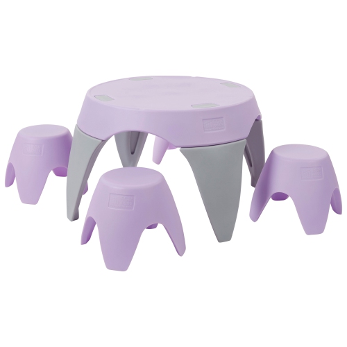 ECR4KIDS  Ayana Table And Stool Set, Kids Furniture, 5-Piece
