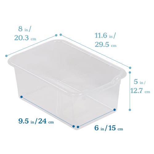 Scoop Front Storage Bins, Multipurpose Organization, 15-Pack