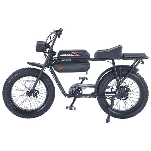 Image 2 of 8.. Gotyger EarthRider Fat Tire Electric Cargo Bike - Black