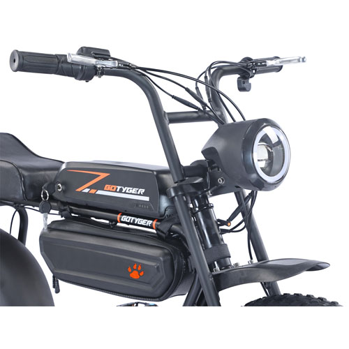 Image 4 of 8.. Gotyger EarthRider Fat Tire Electric Cargo Bike - Black