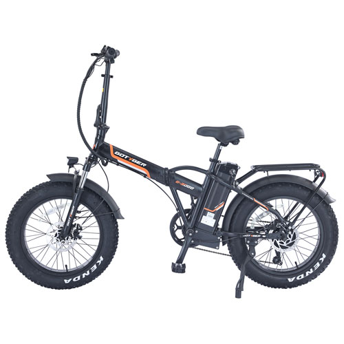 Gotyger Powerpath Foldable Fat Tire Electric Cargo Bike (500W Motor / Up to 45km Battery Range) - Black