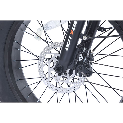 Vélo de promenade électrique repliable à gros pneus PowerPath de GoTyger - Noir