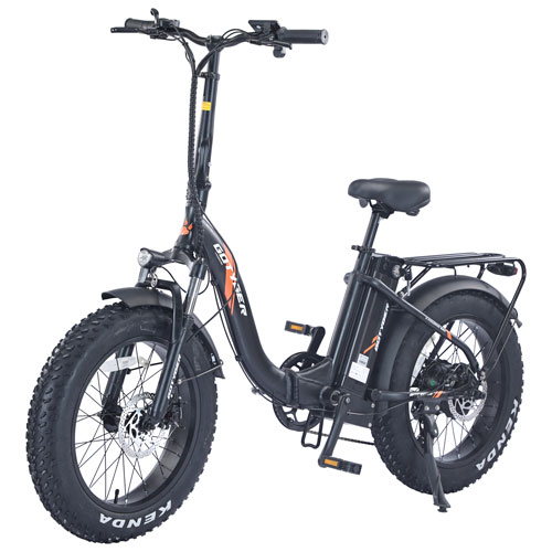 Vélo de transport électrique repliable à cadre bas PowerPath de GoTyger - Noir