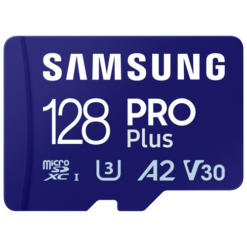 Adaptateur 128&nbsp;Go 180MB Mo/s microSDXC PRO plus+ de Samsung