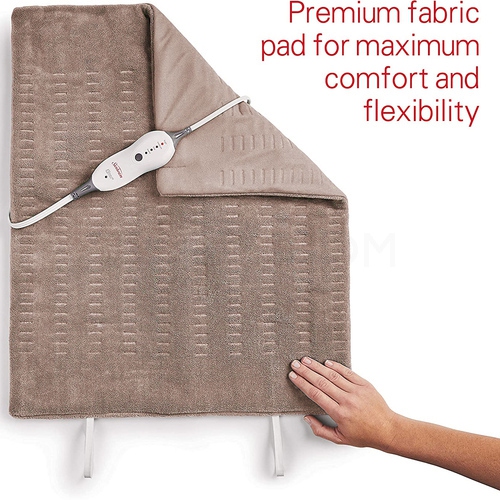 Sunbeam Premium XXL Heating Pad with Compact Storage Electric Heating Pad for Back Pain & Larger Muscle Groups 4 Heat settings 2 Hour Auto Shutoff