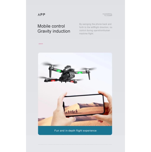 Mini drone M1S de Skypix avec caméra 4K; drones à vue verticale pour adultes; quadricoptère téléguidé Wi-Fi à pilotage en immersion avec