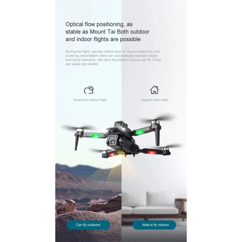 Mini drone M1S de Skypix avec caméra 4K; drones à vue verticale pour adultes; quadricoptère téléguidé Wi-Fi à pilotage en immersion avec