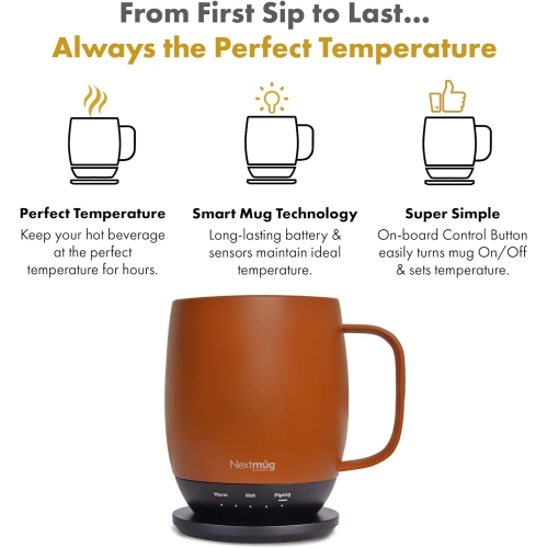 Tasse à café à température contrôlée et à chauffage automatique de Nextmug
