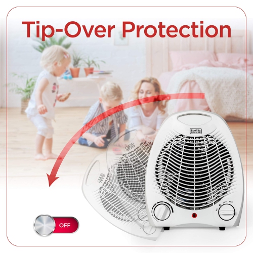 BLACK+DECKER Personal Desktop Heater,White