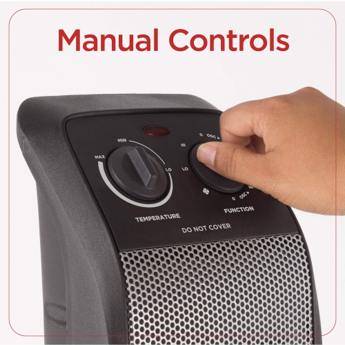 BLACK+DECKER Ceramic Tower Heater, Black