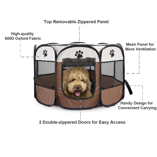 axGear Portable Dog Playpen Foldable Pet Playpen Camping Tent for Dogs Cats