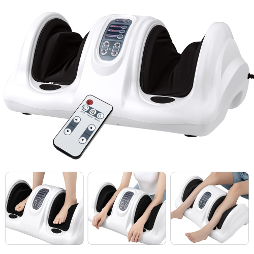 Gymax Rolling Foot Massager Shiatsu Foot Massage Machine w/ Remote Control  Grey 