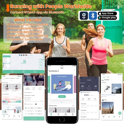 Gymax 3HP Walking Running Jogging Exercise Machine APP Control Folding Treadmill Silver