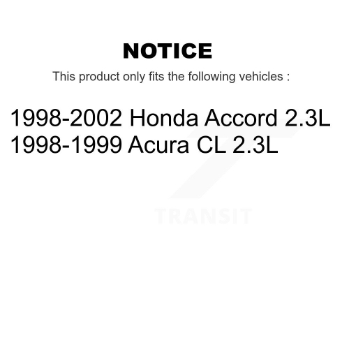Disques de frein arrière avant pour Honda Accord Acura CL 2,3 L K8-101267