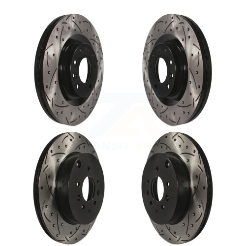 Disques de frein à disque perforés et enduits à l'avant recouverts à l'arrière pour Mazda CX-9 KD-100298 2007-2015