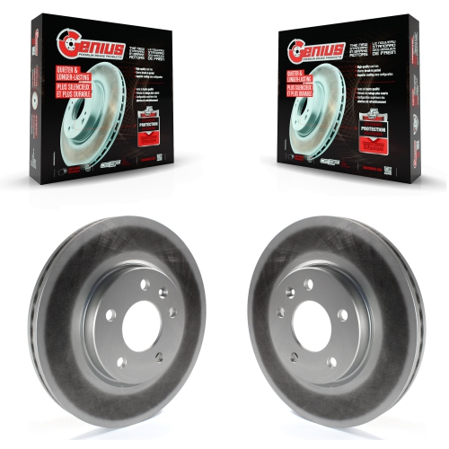 GENIUS  Front Coat Brake Rotor Pair for Chevrolet Equinox Gmc Terrain Buick Cruze Malibu Encore Gx Kg-100058