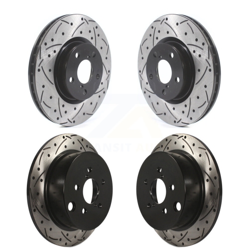 Front Rear Drilled Slot Brake Rotor Kit for Subaru Impreza With 276mm Diameter KD-100397