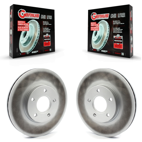 Front Coated Disc Brake Rotors Pair For 2010-2013 Ford Transit Connect KG-100098