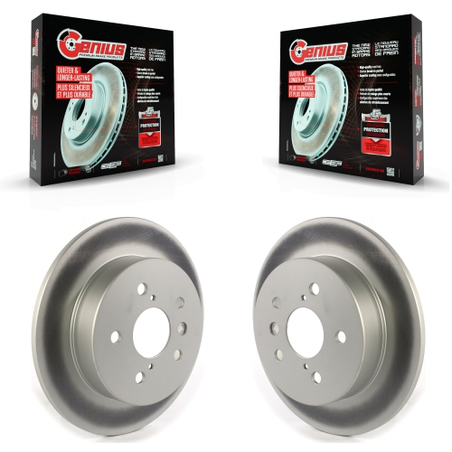 Rear Coated Disc Brake Rotors Pair For Toyota Camry KG-101372