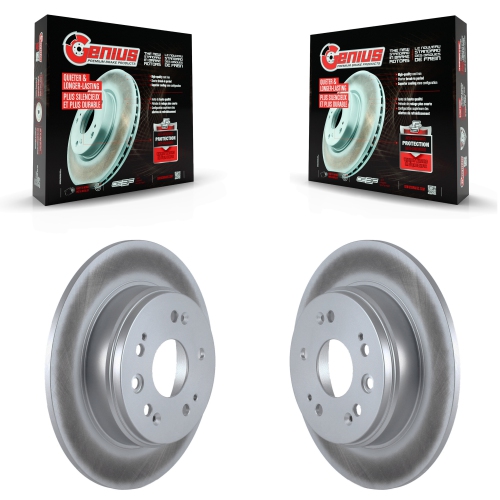 GENIUS  Rear Coated Disc Brake Rotors Pair for 2002-2004 Honda Cr-V Kg-100518