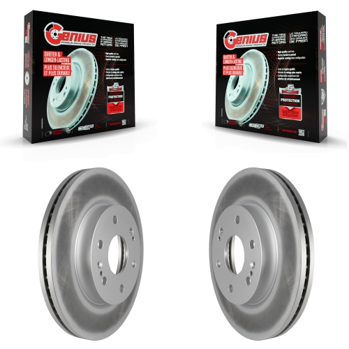 GENIUS  Front Coat Brake Rotor Pair for Gmc Chevrolet Silverado 1500 Sierra Yukon Tahoe Limited Xl Kg-101314