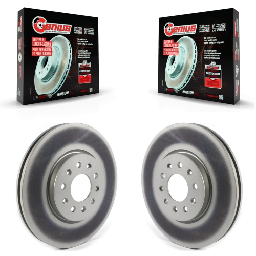 GENIUS  Front Coat Disc Brake Rotor Pair for Chevrolet Equinox Gmc Terrain Buick Envision Lacrosse Kg-101312