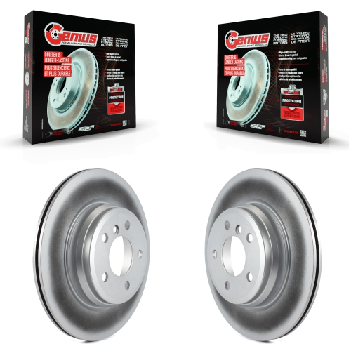 GENIUS  Rear Coat Brake Rotor Pair for Bmw 330I Xdrive 328I 335I 428I 340I 435I 430I Gran Coupe Gt Kg-100659