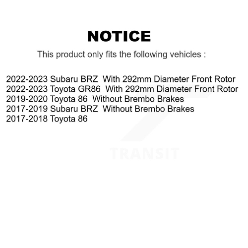 Front Rear Coated Drilled Slotted Disc Brake Rotors Kit For Subaru BRZ Toyota 86 GR86 KD-100472