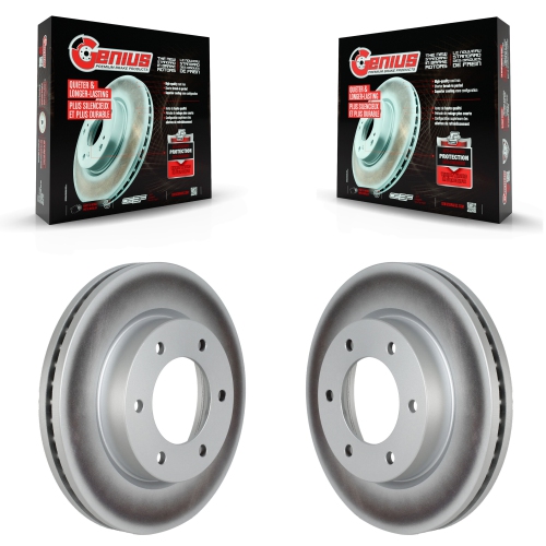 Front Coated Disc Brake Rotors Pair For Ford Ranger Bronco KG-101628