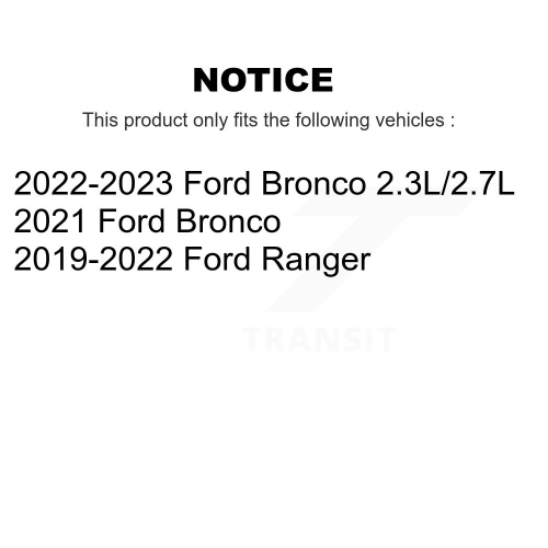 Front Coated Disc Brake Rotors Pair For Ford Ranger Bronco KG-101628