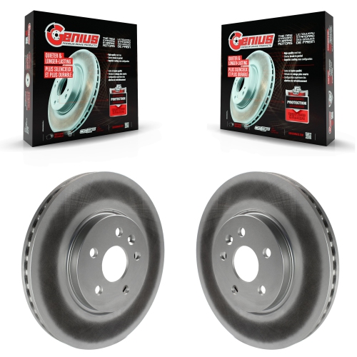 GENIUS  Front Coated Disc Brake Rotors Pair for Chevrolet Buick Encore Trax Sonic Kg-100059