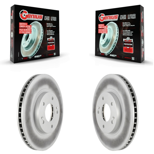 GENIUS  Front Coat Brake Rotor Pair for 2001-2006 Hyundai Santa Fe With 294MM Diameter Kg-100195