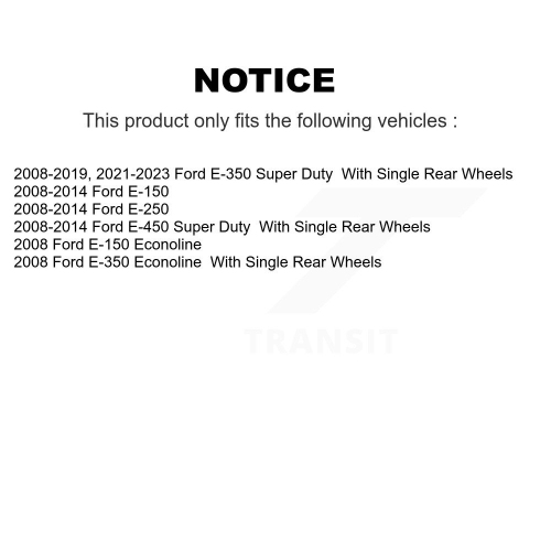 Paire de disques et de moyeux de frein avant pour Ford E-350 Super Duty E-250 E-150 E-450 Econoline K8-100044