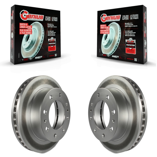 GENIUS  Front Coat Brake Rotor Pair for Gmc Chevrolet Sierra 2500 HD Silverado Savana Express 3500 Kg-100018