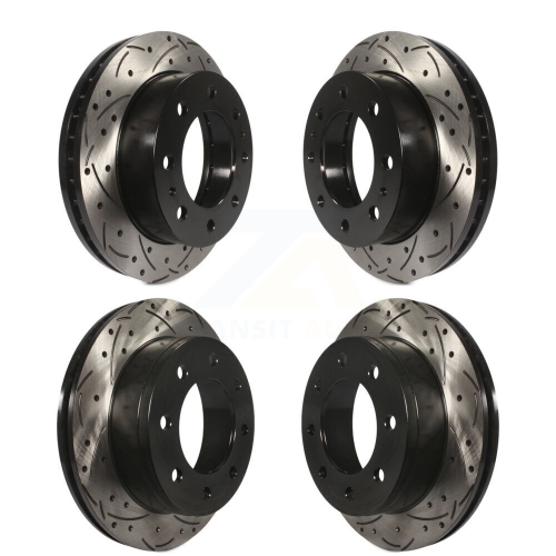 Front Rear Drilled Slot Brake Rotor Kit for Chevrolet GMC Sierra 2500 HD Silverado Express KD-100204