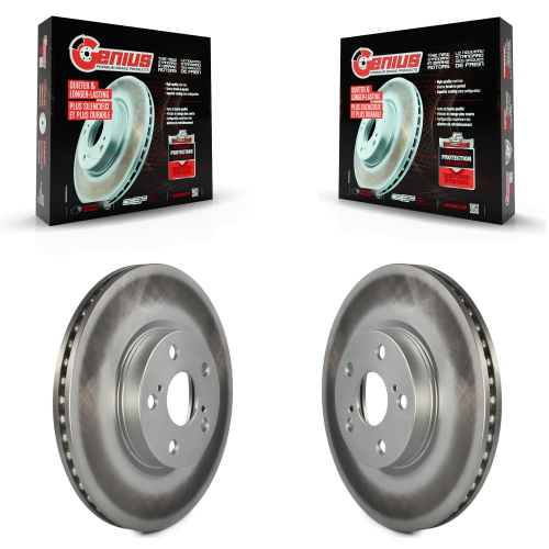 GENIUS  Front Coated Disc Brake Rotors Pair for Toyota Corolla Matrix Pontiac Vibe Scion Xd Kg-100287