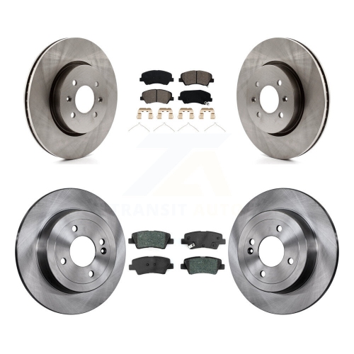 Front Rear Disc Brake Rotors And Semi-Metallic Pads Kit For Kia Rio Hyundai Accent K8S-103506