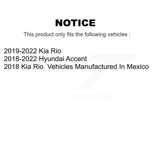 Front Rear Disc Brake Rotors And Semi-Metallic Pads Kit For Kia Rio Hyundai Accent K8S-103506