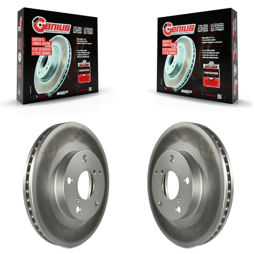 GENIUS  Front Coated Disc Brake Rotors Pair for Toyota Rav4 Kg-100182
