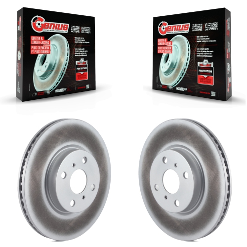 GENIUS  Front Coated Disc Brake Rotors Pair for Toyota Yaris Kg-100342
