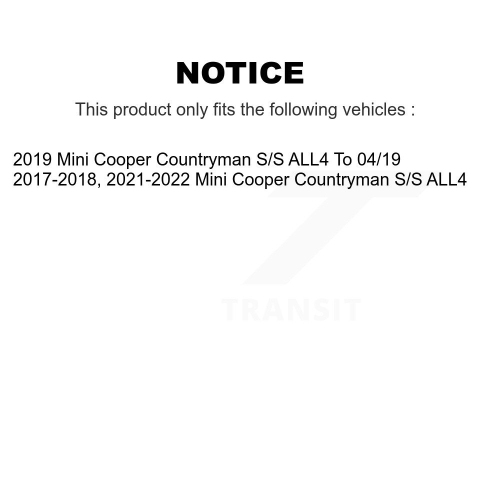 Front Rear Drilled Slot Brake Rotor & Ceramic Pad Kit For Mini Cooper Countryman S ALL4 KDT-101044