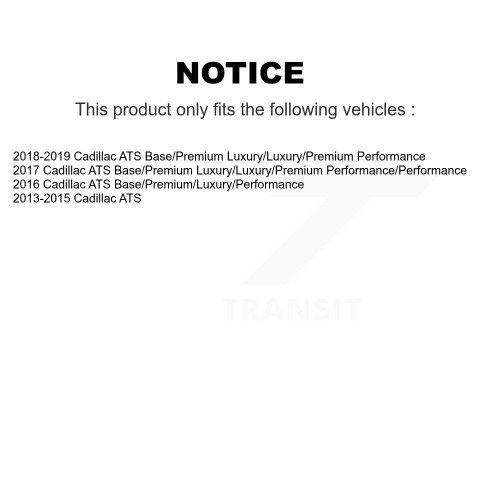 Paire de disques de frein arrière pour Cadillac ATS K8-100619