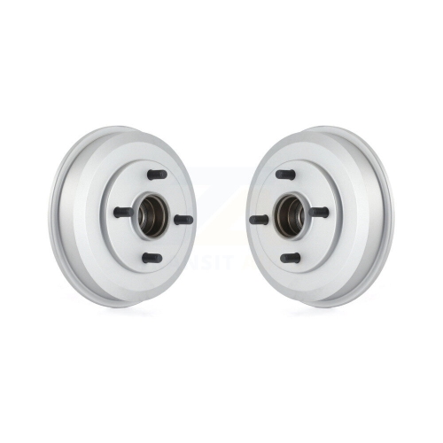 Rear Coated Brake Drums Pair For 2000-2008 Ford Focus Wheel Bearing Included KG-101402