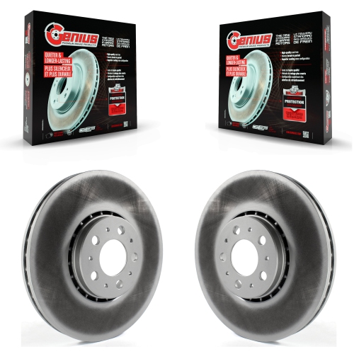 GENIUS  Front Coat Disc Brake Rotors Pair for 2003-2014 Volvo Xc90 With 328MM Diameter Rotor Kg-100351