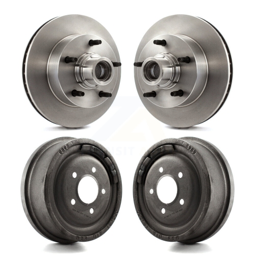 CMX  Front Rear Disc Brake Rotors Drums Kit for 1980-1983 Ford F-150 Rwd With 10" Diameter Drum K8-102191