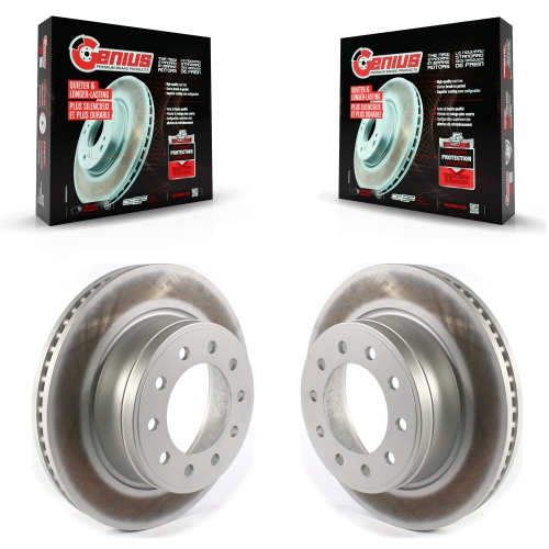GENIUS  Front Coated Disc Brake Rotors Pair for Ram Dodge Sterling Truck 4500 5500 Bullet 45 55 Kg-101390