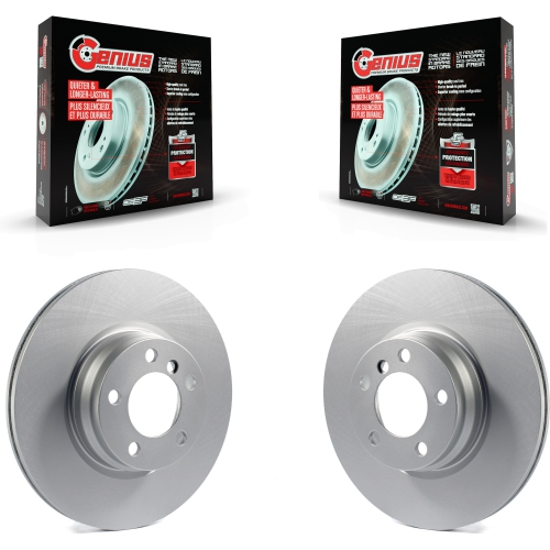 GENIUS  Front Coated Disc Brake Rotors Pair for Bmw 328I Xdrive 428I 228I Gran Coupe 330E Kg-100355